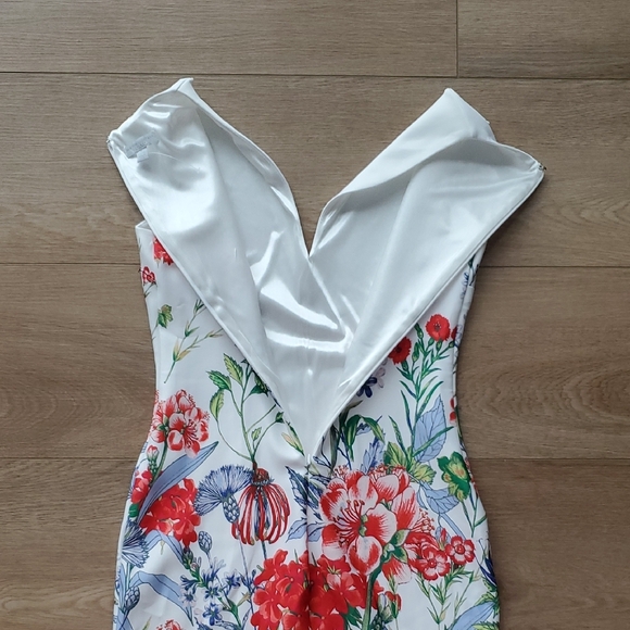 New York & Company White Floral Midi Dress - Picture 9 of 12